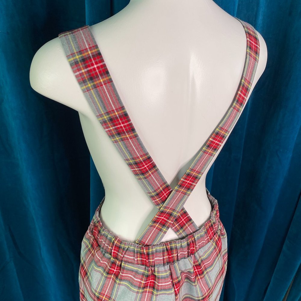 Must HAVE School Girl Plaid Back Overall Romper - Picture 7 of 7